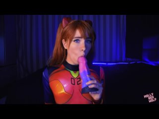 evangelion. shinji fucks asuka in all the hole (oral and anal creampie)